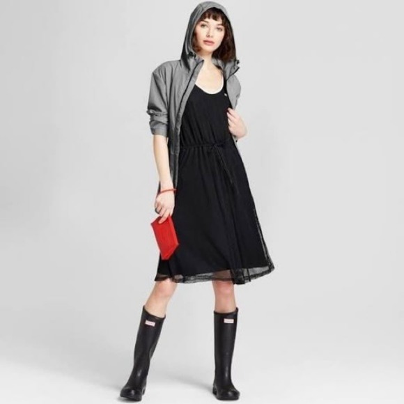 Hunter for Target black midi t back mesh dress size medium - Picture 3 of 9